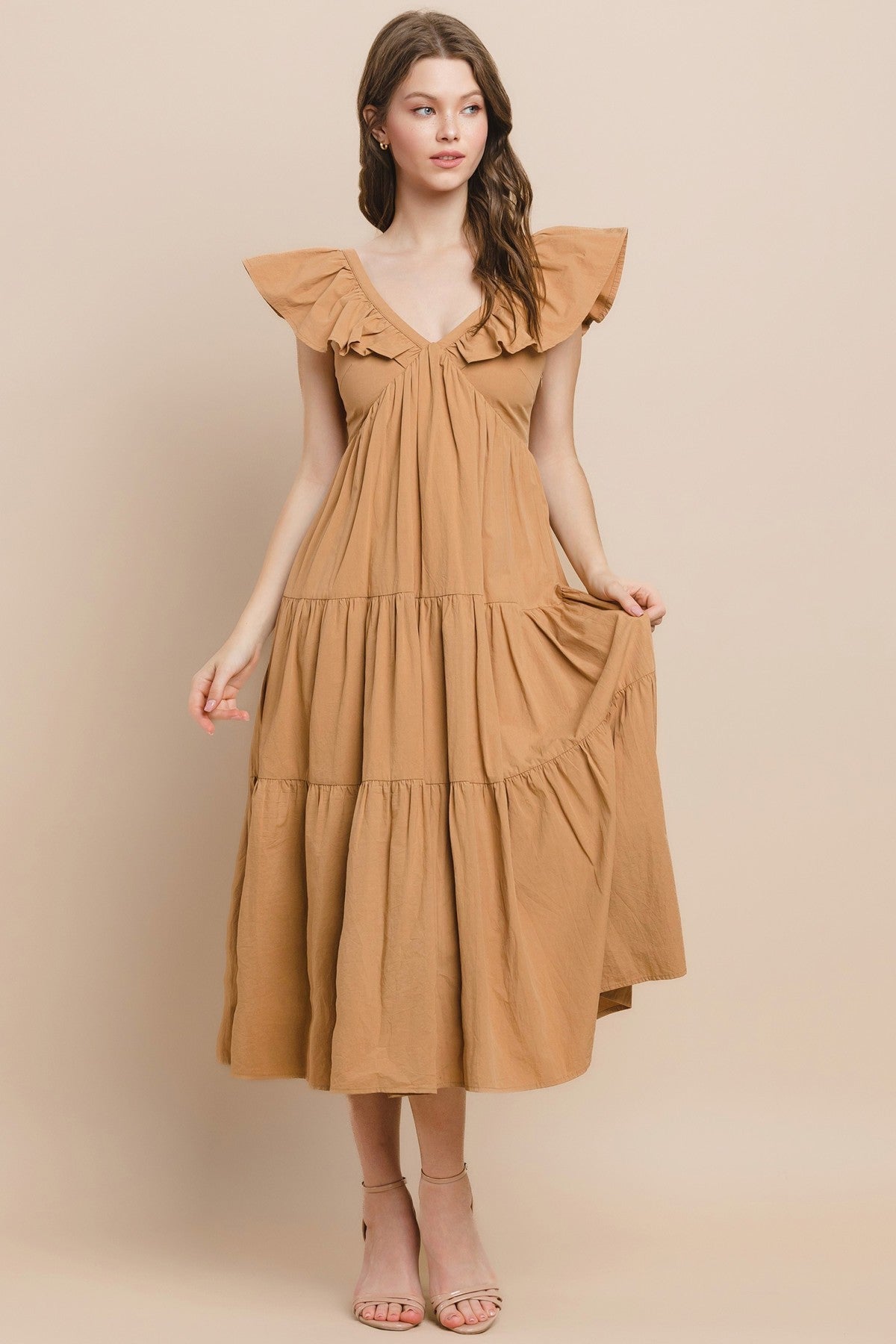 Tiered Ruffle Midi Dress