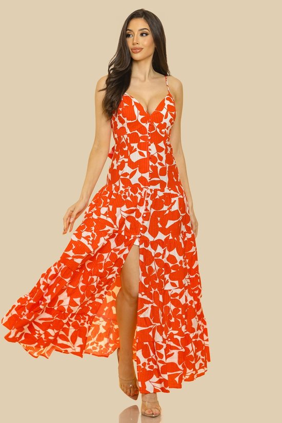 Elegant V-Neck Shoulder Strap Tiered Maxi Dress | Flowy Summer Dress | Women's Casual Boho Chic