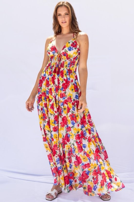 Vacay Floral Midi Dress – Perfect for Sun-Kissed Escapes